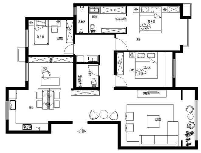 奢华四居室 传统文化与现代设计的完美交融