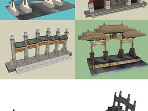 精品牌坊SU模型与CAD图纸资源全解析